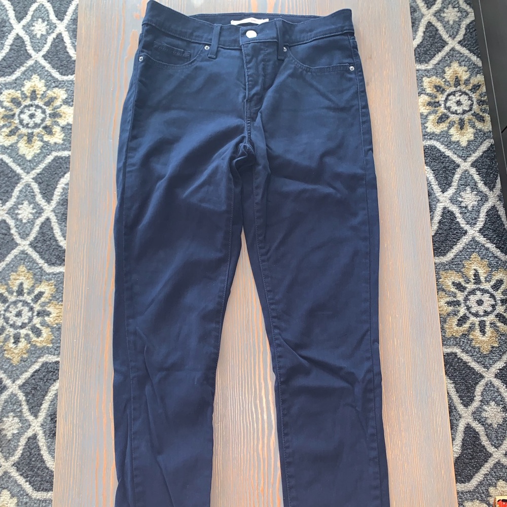 Levi's Navy Blue Straight Leg Pants
